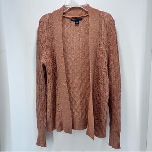 Banana Republic Cardigan Women’s M Open Front Mohair‎ Wool Blend Cable Knit